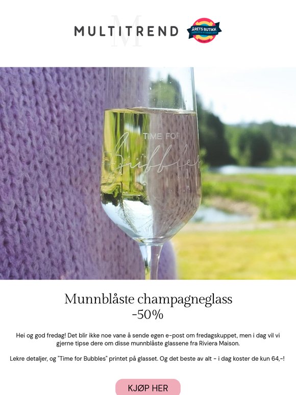 Kun i dag - halv pris så lenge lageret rekker 🌻