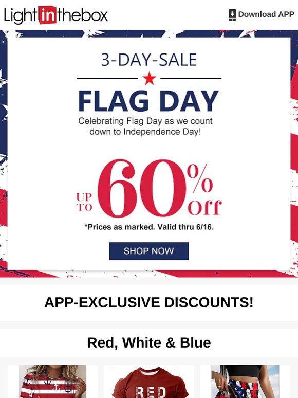 Happy Flag Day us: Red, White&Blue
