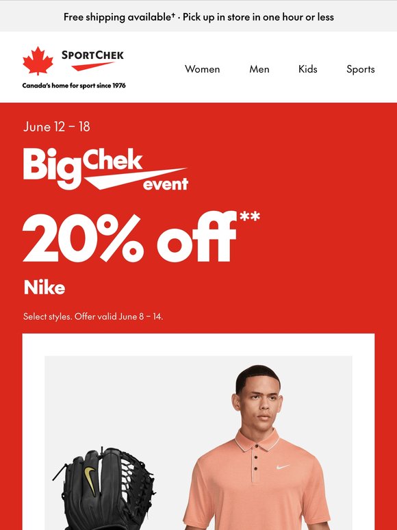 20% off Nike ends today ⏰