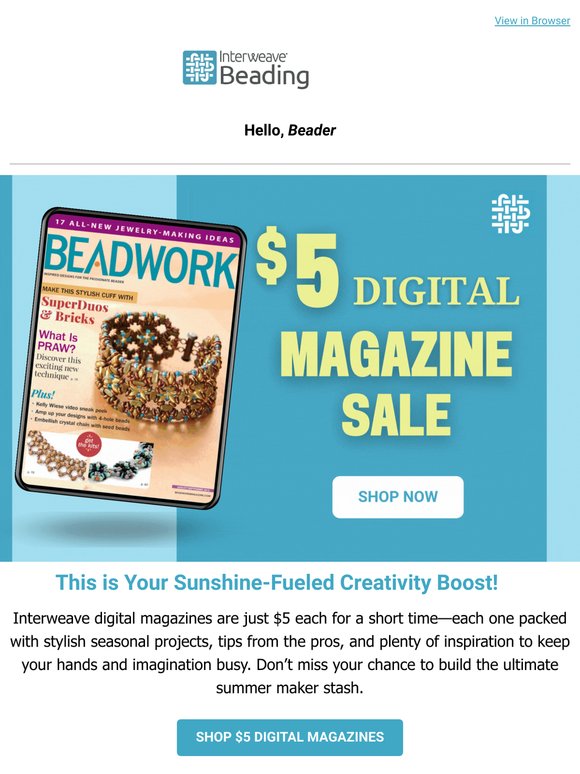 Smart Beaders Save Big—$5 Magazines Inside