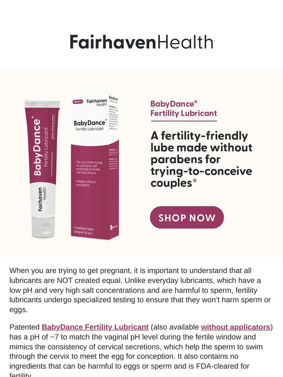 Fairhaven Health: A lubricant that supports your TTC goals | Milled Fairhaven Health: A lubricant that supports your TTC goals | Milled