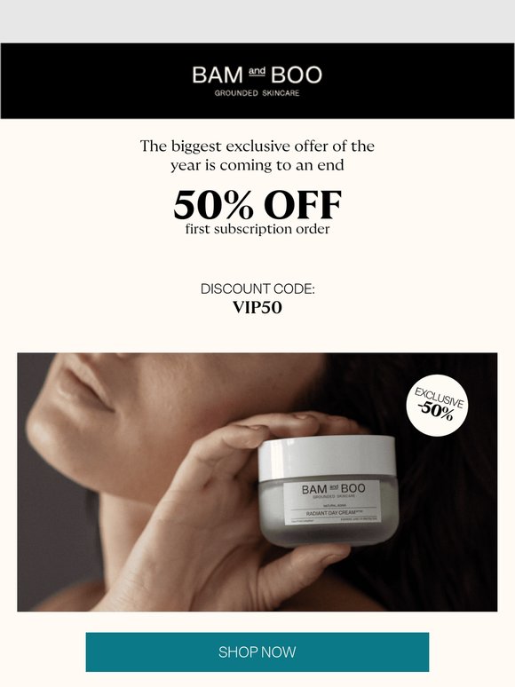50% OFF is ending soon ⏳