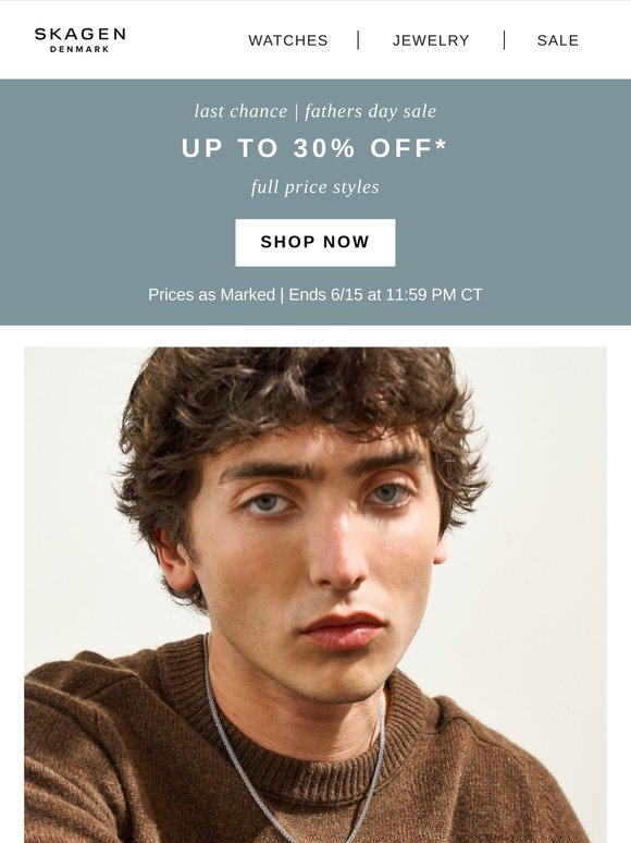 ends soon: 30% off gifts for dad.