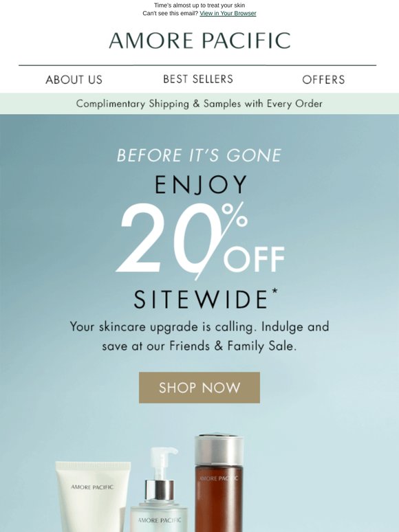 Act Fast! 20% Off Sitewide Ends Soon