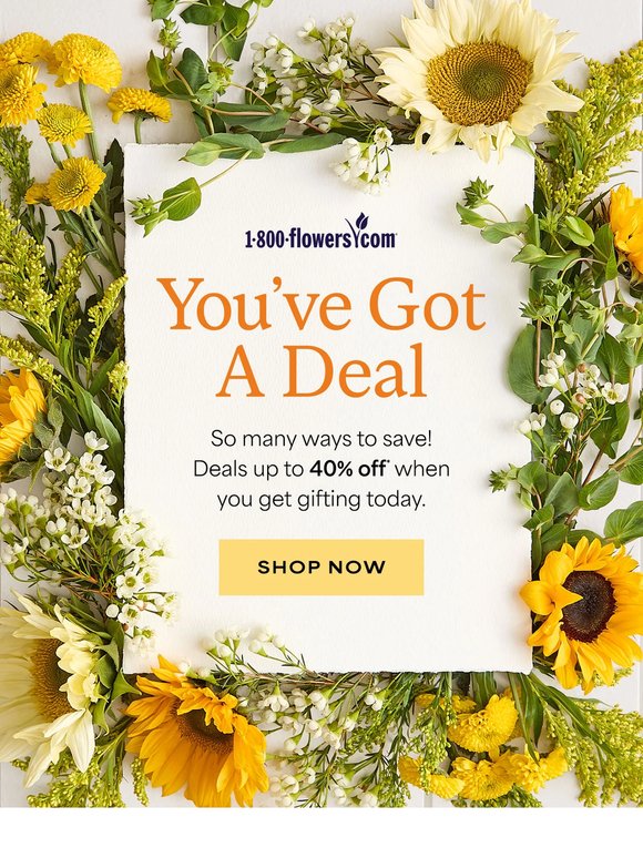 Up to 40% off—because the right gift says everything