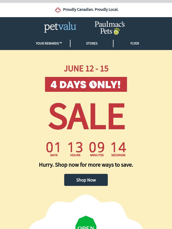 Oops! The Sale Ends Tomorrow—Not Today! 🐾 15% OFF ALL Open Farm dog & cat food (exc. treats) & more deals