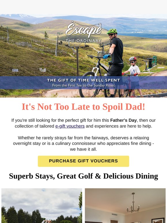 Father's Day E-Gift Vouchers: It's Not Too Late! ⏰🎁