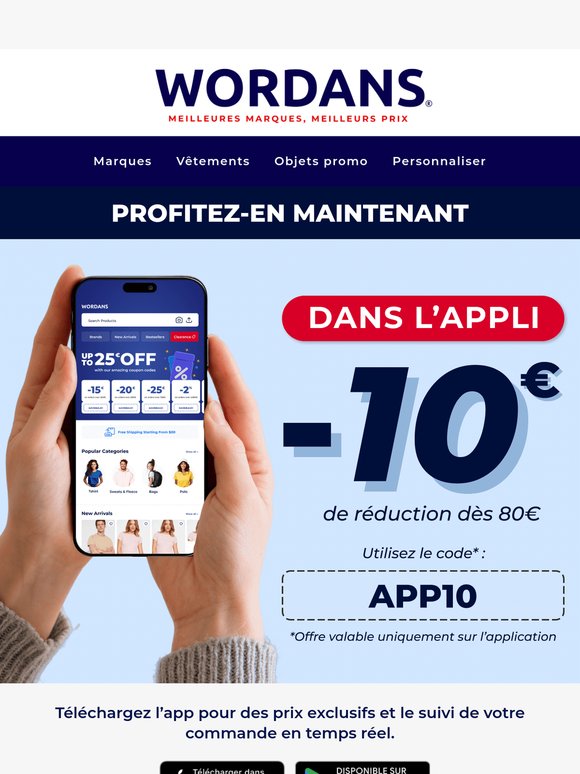 Nouveau plan du week-end : 10€ de remise dans l’appli 📲