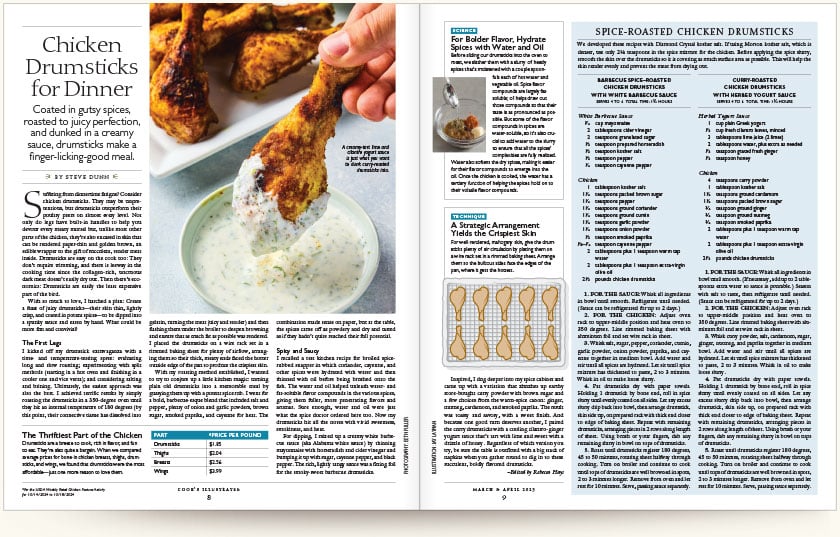 Dinner this week spread from the magazine