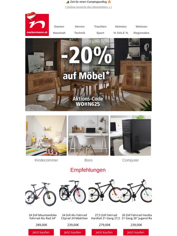 -20% auf Möbel von Neckermann.at sparen ❤️