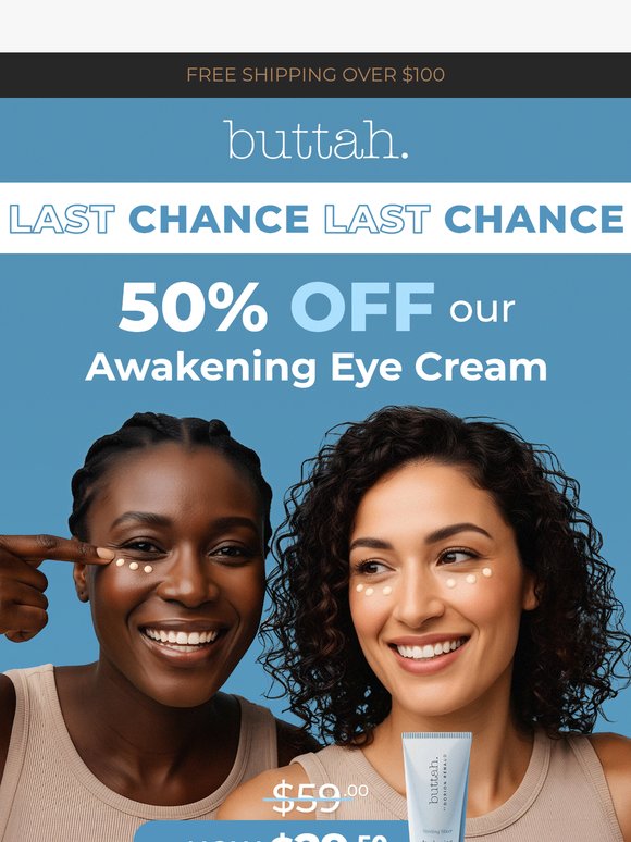 Final Hours! 50% Off Eye Cream