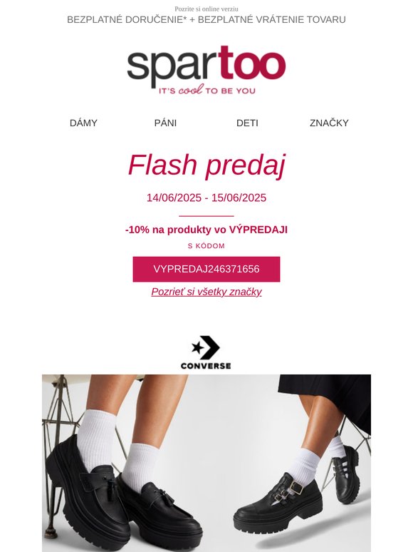 VÝPREDAJ✨: -50% a dodatočná zľava -10% na značky Les Tropéziennes par M Belarbi, Lauren Ralph Lauren, Casual Attitude, Timberland, Napapijri, Oakwood, Converse, Guess a Hexagona: bleskový predaj s doručením zdarma!
