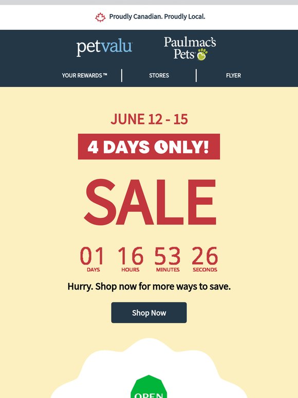 ENDS TODAY!  20% OFF 3+ pet treats or 15% OFF when you buy 2, plus 15% OFF ALL Open Farm dog & cat food (exc. treats) & more deals