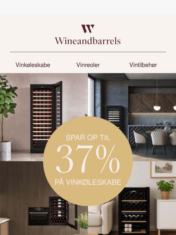 ☝️Spar op til 37% på vinkøleskabe