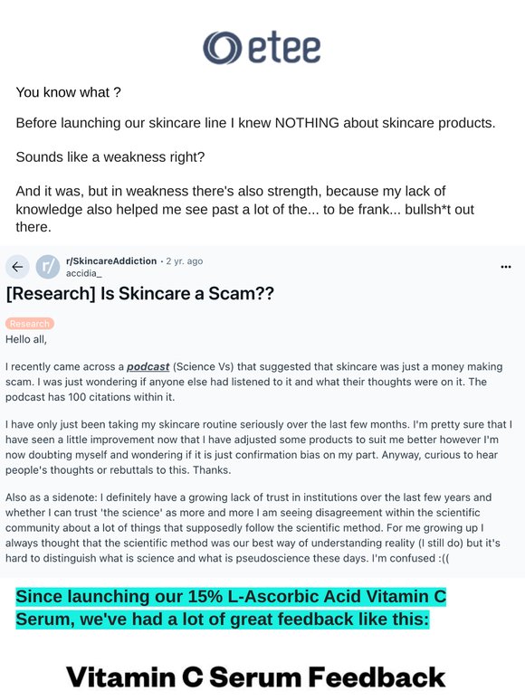 Vitamin C Serum is... FREE