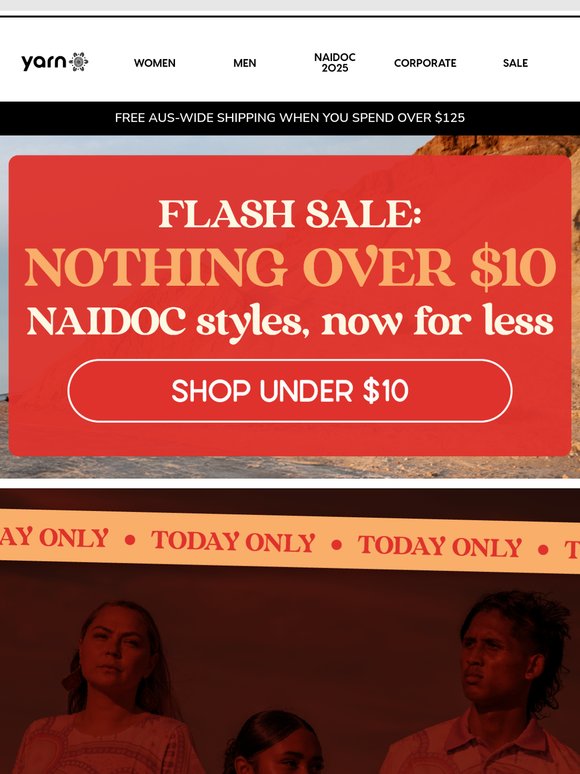 It’s Now or Never! 30-50% Off NAIDOC Polos ⏰