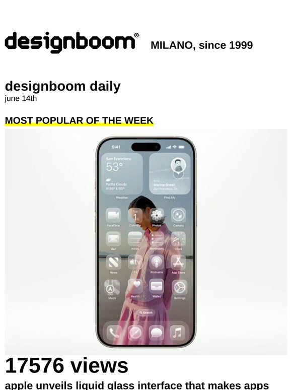 designboom daily - most popular of the week