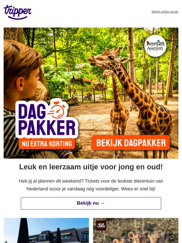 Dagpakker: DierenPark Amersfoort🦒