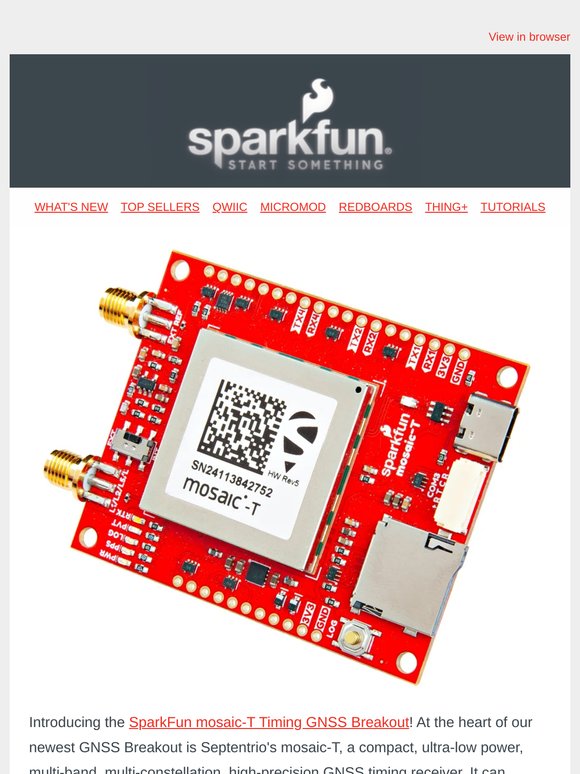 Timing is Everything with SparkFun's New GNSS Breakout! ⏱️