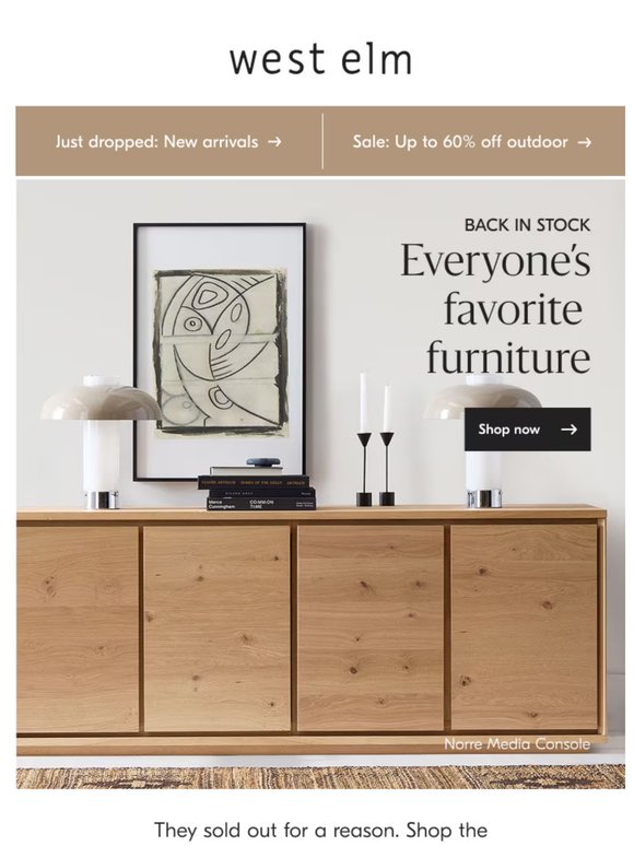 Fan-favorite furniture. It's back.