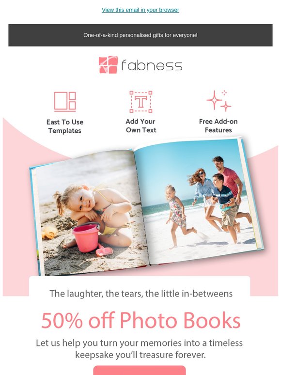 Last chance to save 50% off photo books!