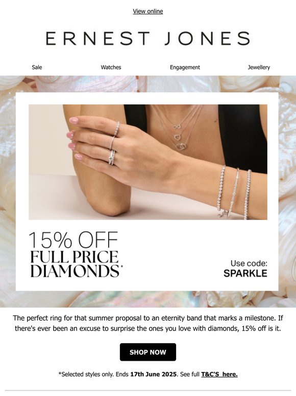 15% off full-price diamonds | Limited time only