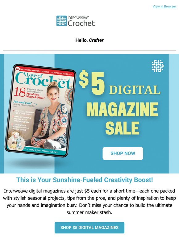 Crochet Smarter for Less—Magazines Just $5