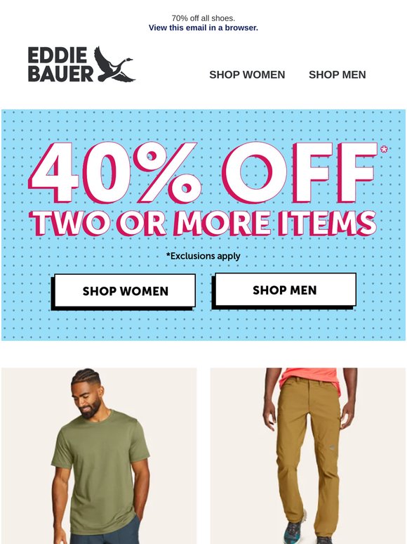 Your Perfect Picks Await - 40% Off 2 Or More Items