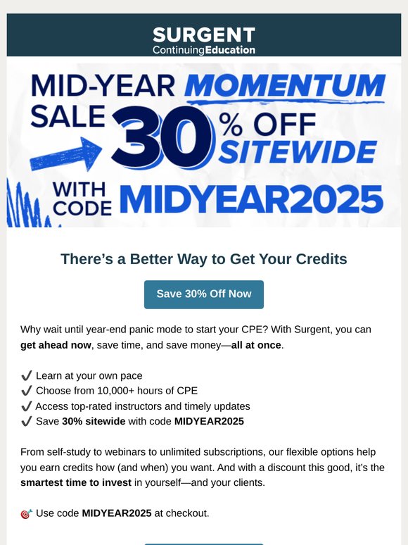 📅 Stay Ahead in CPE! Exclusive 30% Discount Inside