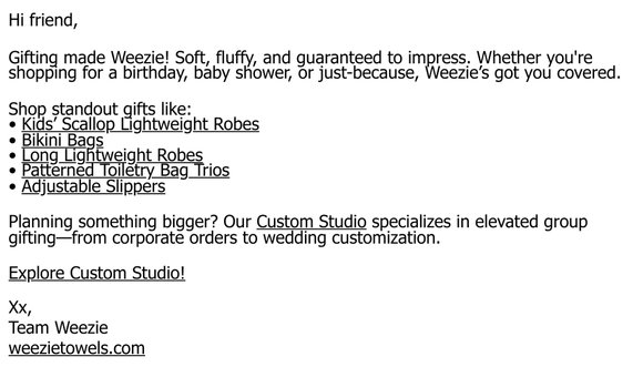 Gifting made Weezie!