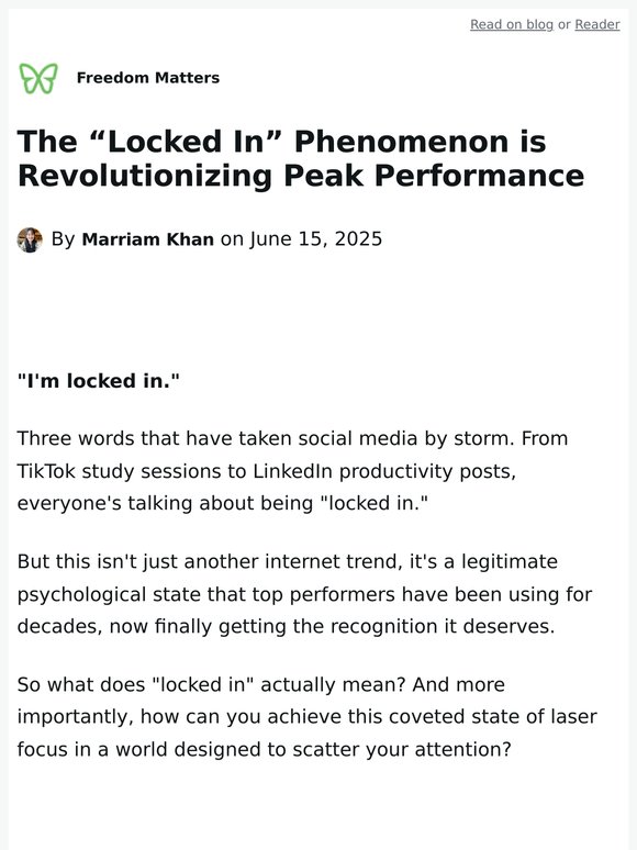 The “Locked In” Phenomenon is Revolutionizing Peak Performance