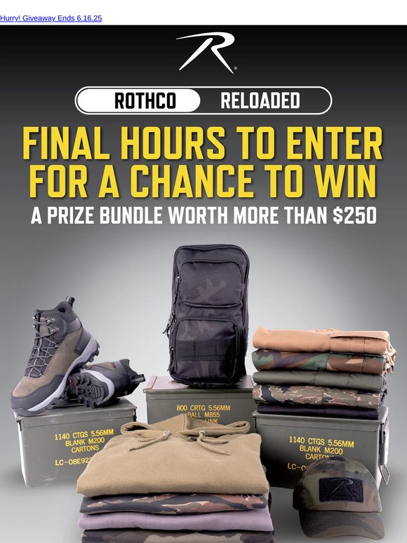 Last Chance: Enter to Win $250+ Worth of Gear