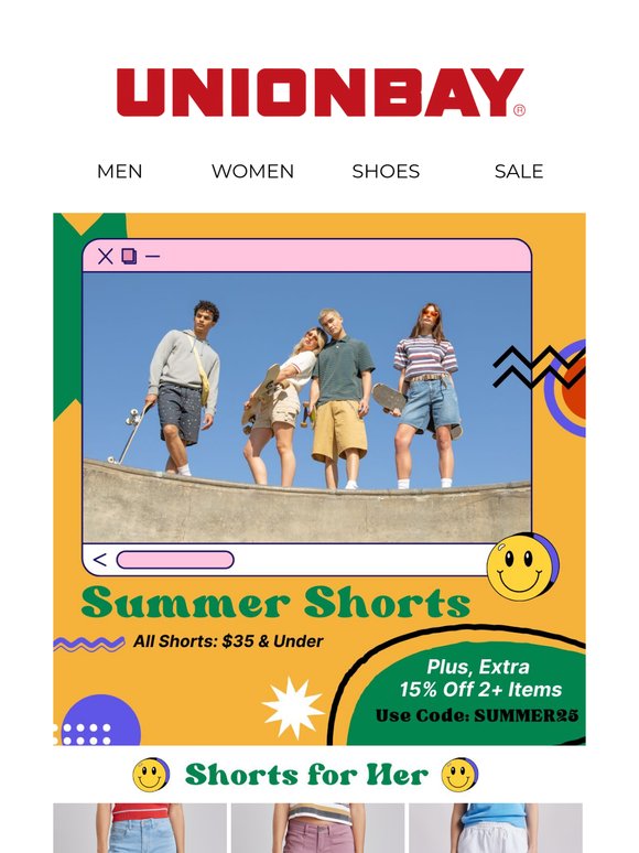 ALL shorts: $35 & under! ☀️
