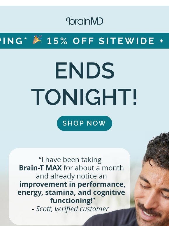 Ends TONIGHT! 15% OFF + Free Shipping