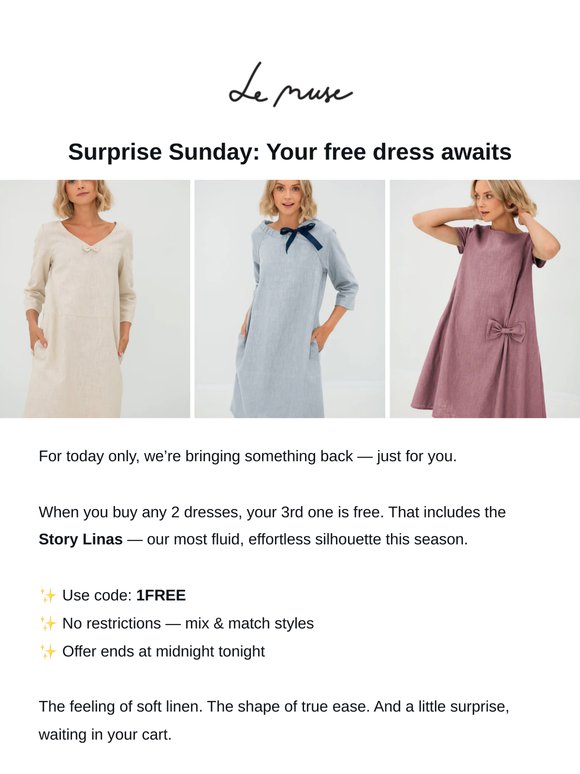 Today only: Buy 2, get your 3rd free