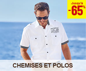 Chemises et Polos jusqu’à moins 65 pour cent