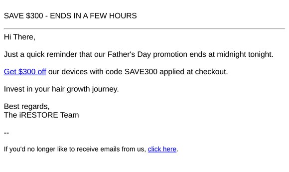 👋 Hey There, Father's Day Savings End In Just Hours