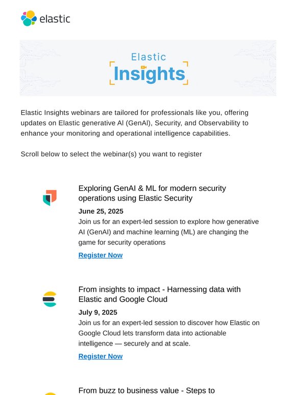 Join the Elastic Insights Webinars – Tailored for ASEAN Professionals