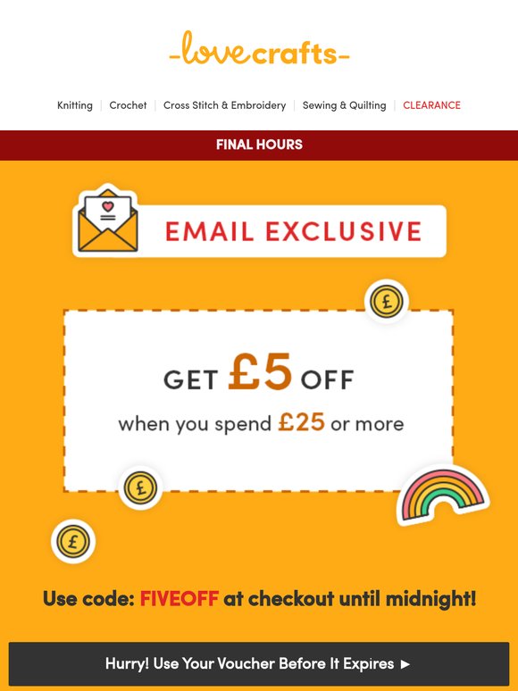 It’s NOW or NEVER! Final chance for £5 off!