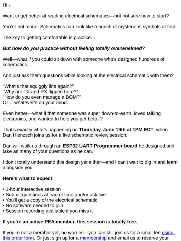 Register to join a Live Schematic Review