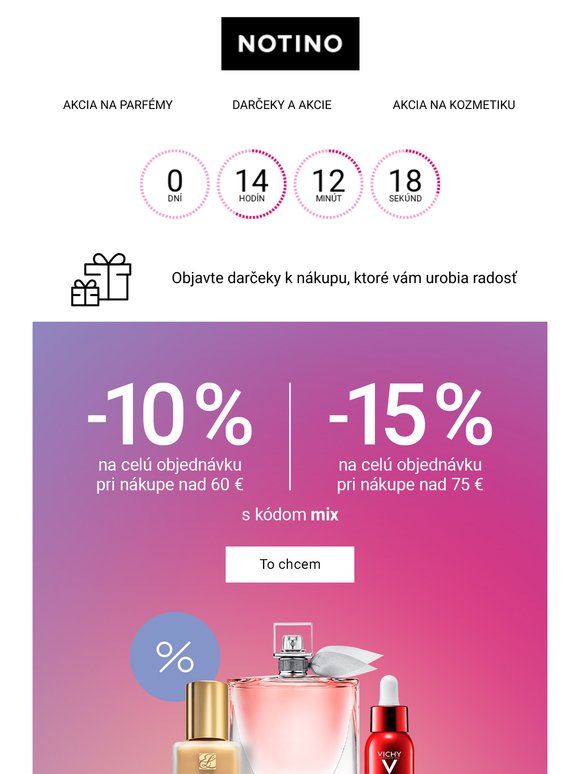 POSLEDNÉ HODINY: Zľava až 15 % k nákupom!