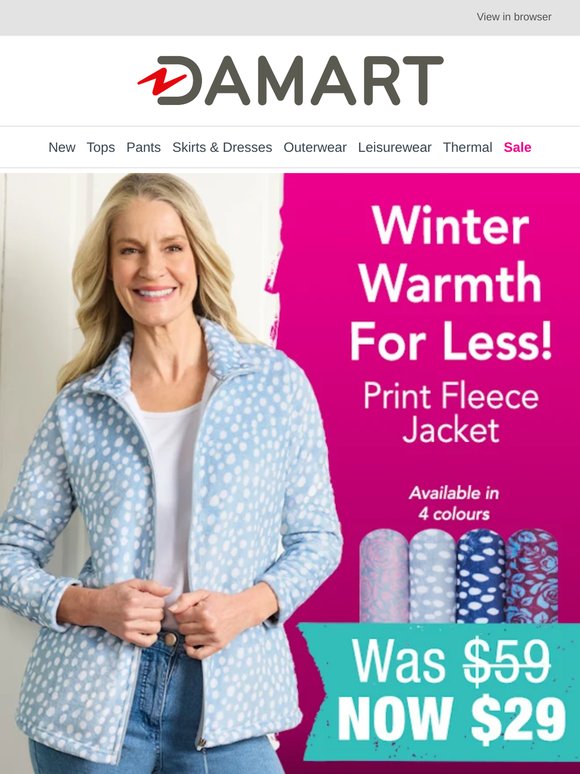 Print Fleece Jacket - ON SALE NOW! Cosy, stylish & perfect for chilly days!