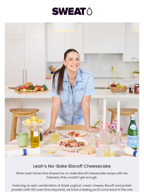 Leah’s viral no-bake Biscoff cheesecake recipe 🤤👉