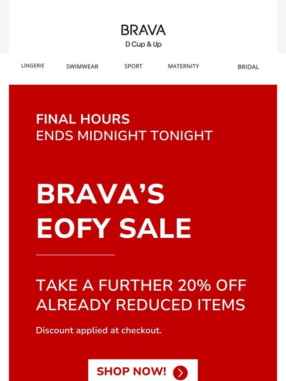 Final Hours to Shop a EXTRA 20% OFF Sale!