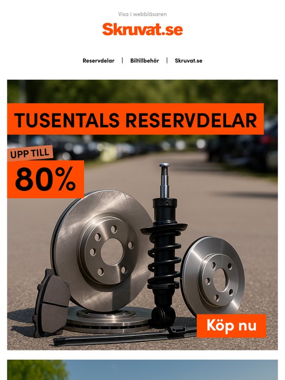 Upp till 80% rabatt på reservdelar!