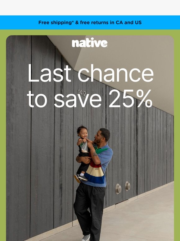Final hours: Save 25% on any adult style
