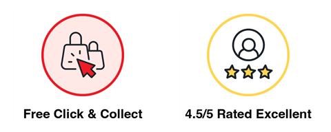 Free Click & Collect / 4.5/5 Rated Excellent
