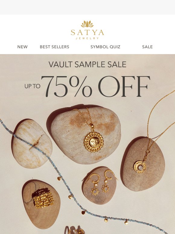 Up to 75% OFF Sample Sale is happening now