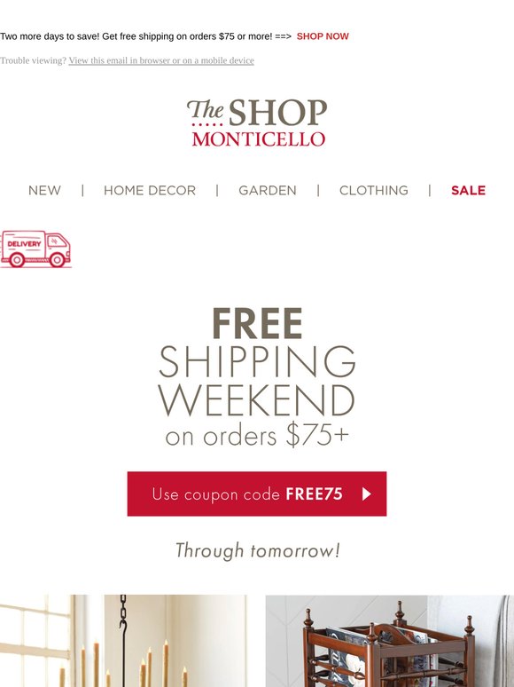 🎉 Two More Days for Free Shipping!