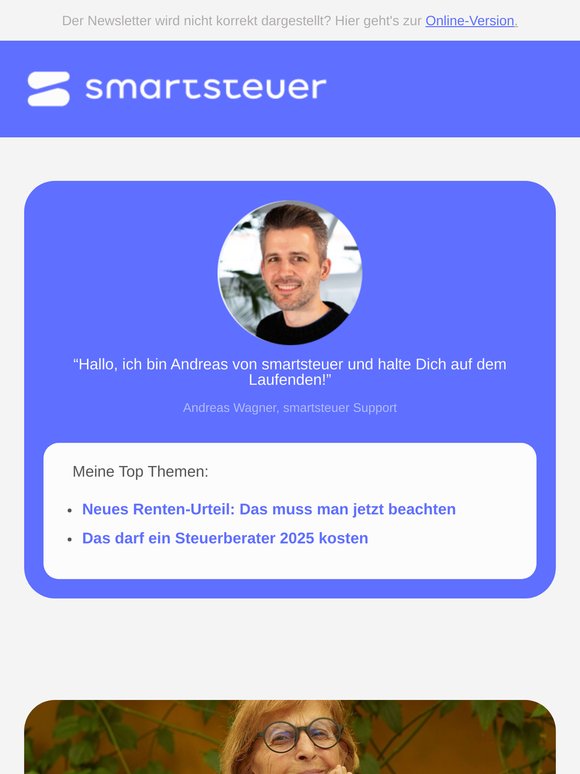 Dein Finanz-Update: Kosten-Check Steuerberater & Renten-Urteil